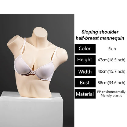 DE-LIANG Female Lingerie Half Body Mannequin - Bust Torso Hip Form Bra Panty Underwear Display Prop