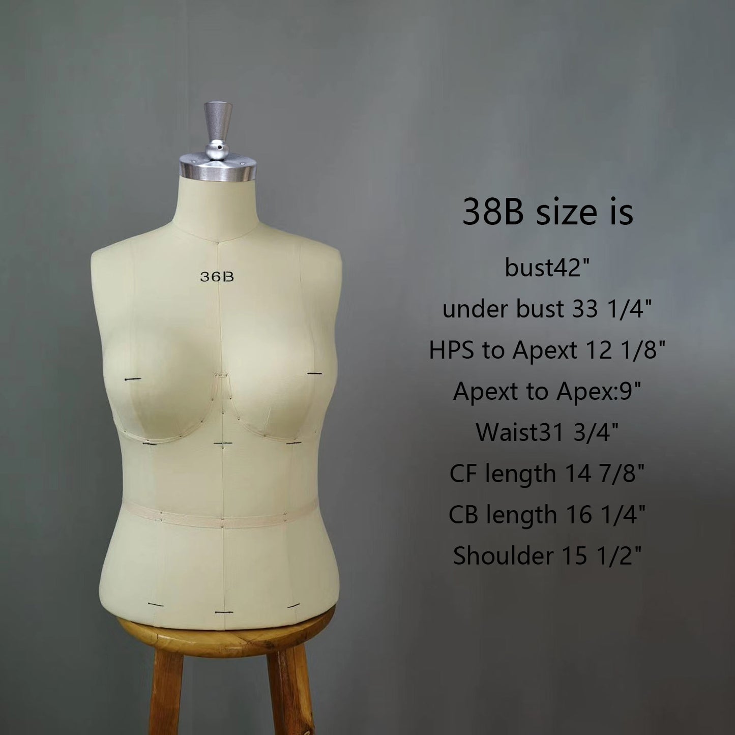 DE-LIANG 36DD & 38B Tailor Dress Form - Fiberglass Bra Lingerie Fitting Mannequin Bust