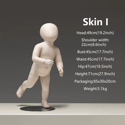 DE-LIANG Baby & Child Mannequin Full Body – Kids Display Dress Form for Clothing Store
