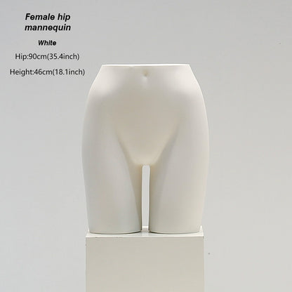 DE-LIANG White Female & Male Lingerie Display Form - Bust Torso Hip Mannequin Bra Panty Underwear Display Prop
