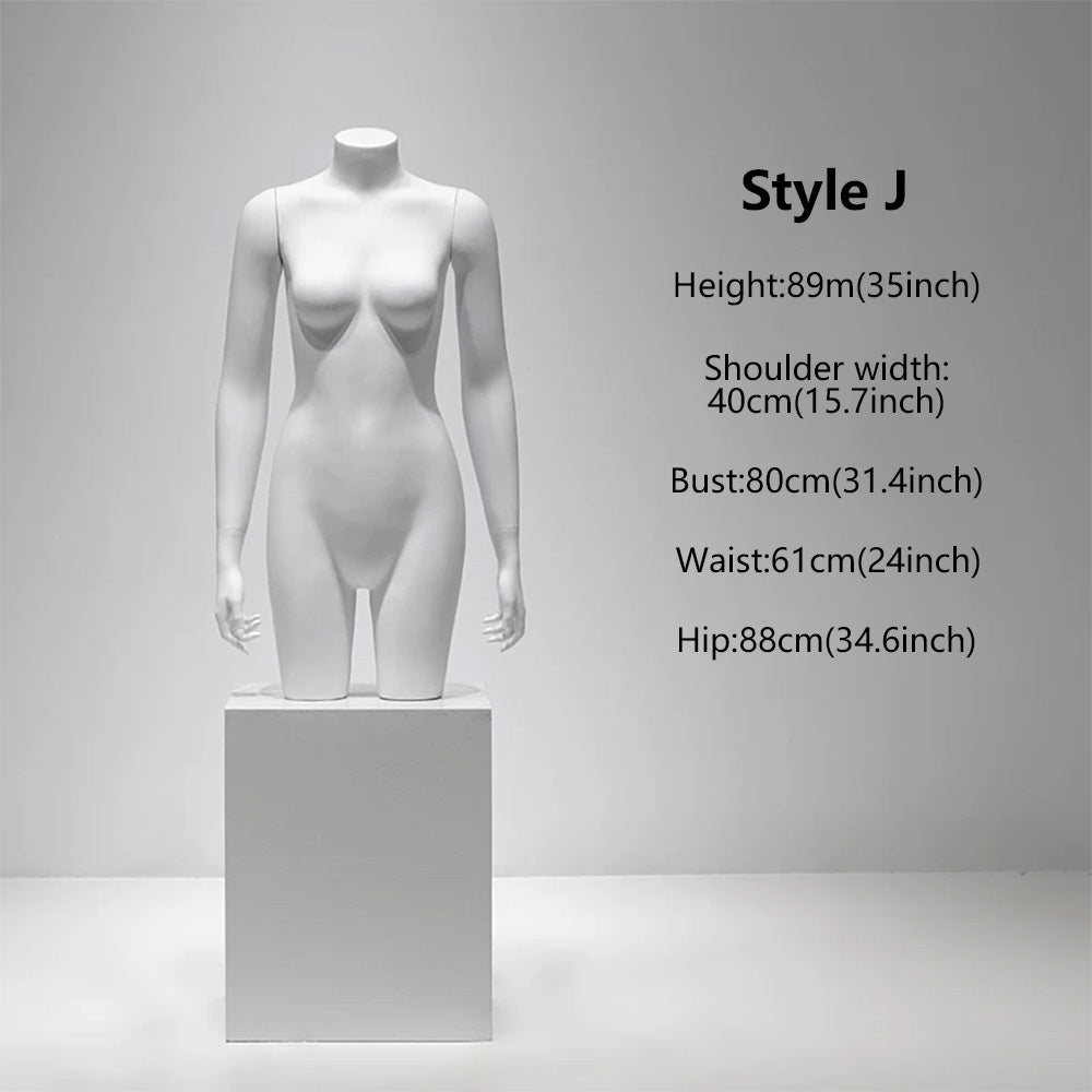 DE-LIANG Female Lingerie Mannequin | Half Body Torso Dress Form for Underwear Display