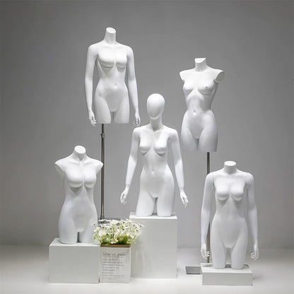 DE-LIANG Female Lingerie Mannequin | Half Body Torso Dress Form for Underwear Display