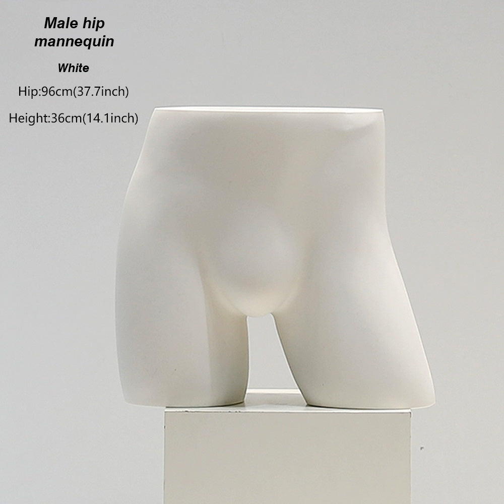 DE-LIANG White Female & Male Lingerie Display Form - Bust Torso Hip Mannequin Bra Panty Underwear Display Prop