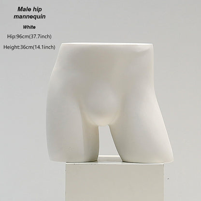 DE-LIANG White Female & Male Lingerie Display Form - Bust Torso Hip Mannequin Bra Panty Underwear Display Prop