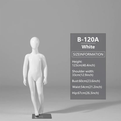DE-LIANG Child Mannequin Display Forms – Standing & Sitting Poses (Ages 2–15)