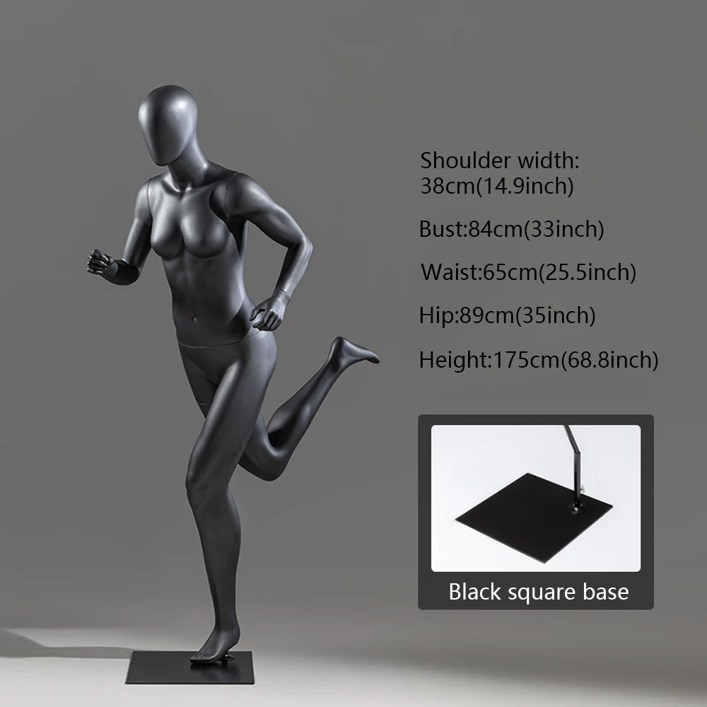 DE-LIANG Running Pose Mannequin Male Female Athletic Sportswear Display Fitness Gym