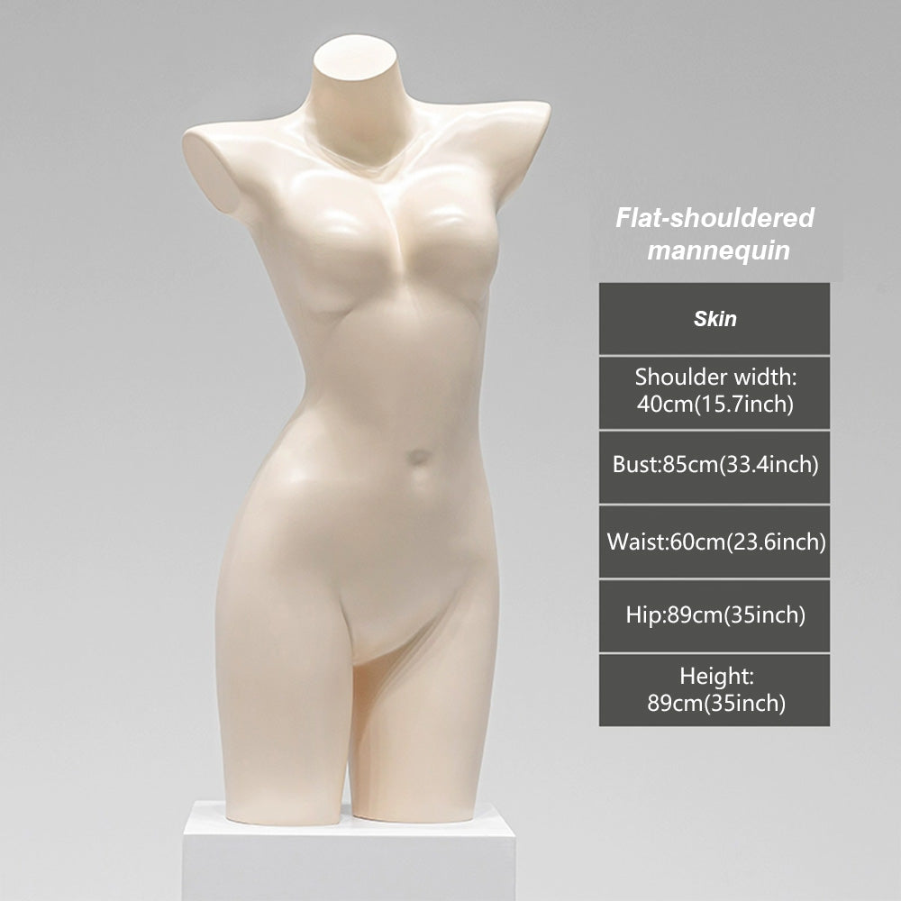 Mannequin de vitrine en velours à demi-corps féminin DE-LIANG, buste féminin avec bras en bois, mannequin de vitrine DL0040