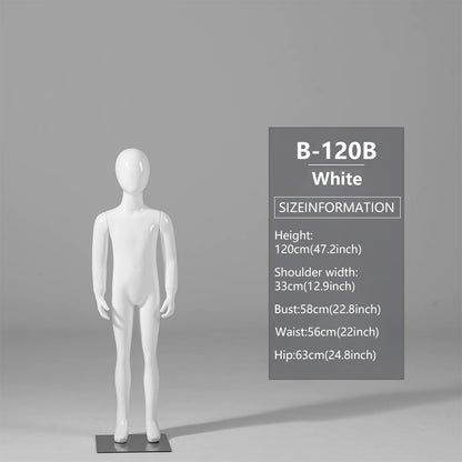 DE-LIANG Child Mannequin Display Forms – Standing & Sitting Poses (Ages 2–15)