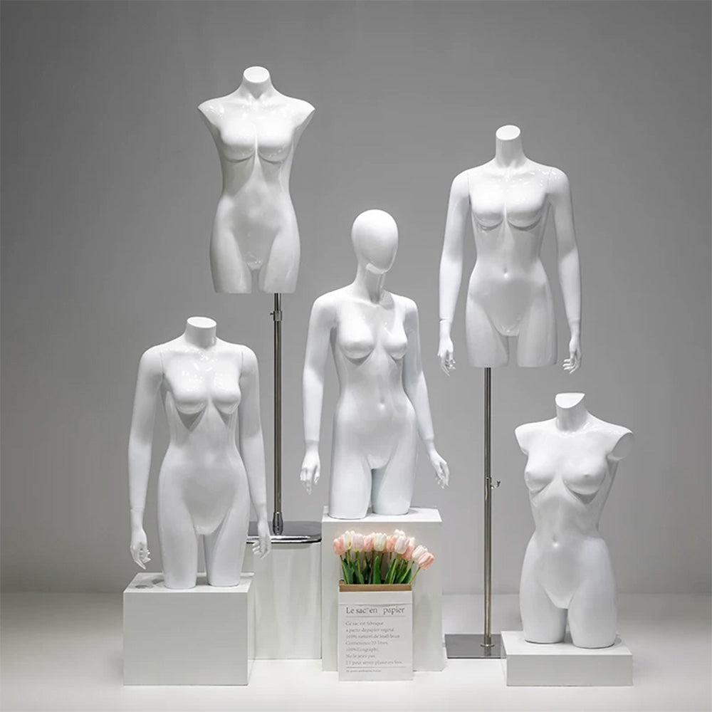 DE-LIANG Female Lingerie Mannequin | Half Body Torso Dress Form for Underwear Display
