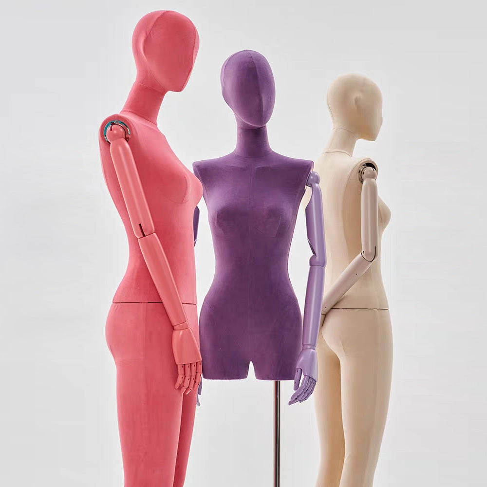 DE-LIANG model props, full/half body female mannequin display dummy, Female mannequin with flat shoulders and colorful dummy DL0012 DE-LIANG