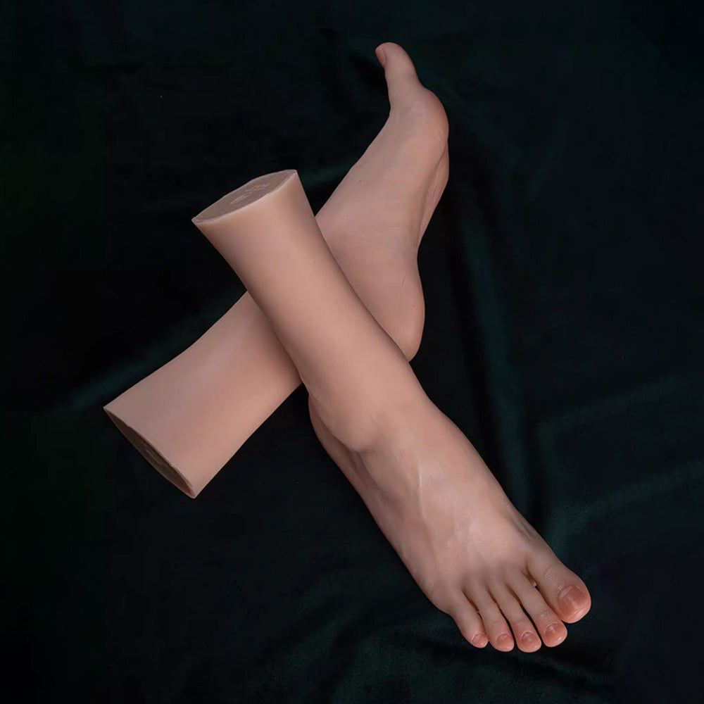 DE-LIANG Realistic Silicone Female Foot Model for Medical Study & Sock & Shoe Display