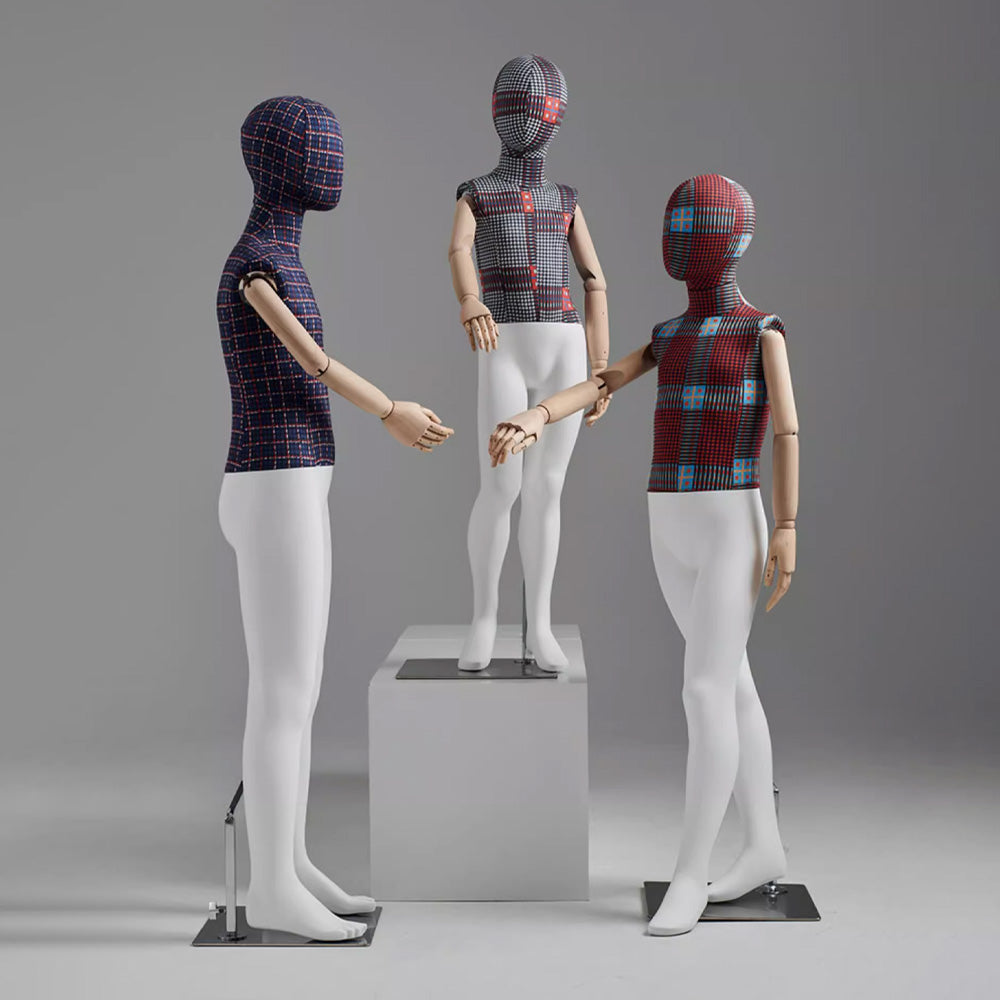 checkered child mannequin full body