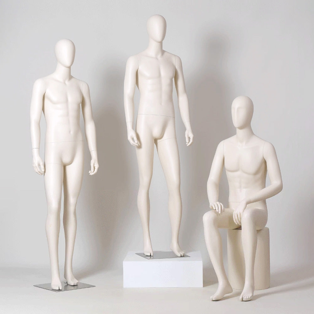 DE-LIANG Male Full Body Premium Mannequin for Clothing Display | Standing & Sitting Pose