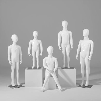 DE-LIANG Child Mannequin Display Forms – Standing & Sitting Poses (Ages 2–15)