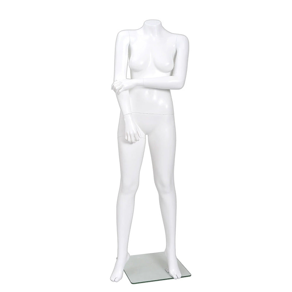 Luxury Female Full BodyMannequin, Brand Window Display Props Unique Design, Fashion Slim Body White Fiberglass Woman Dress form