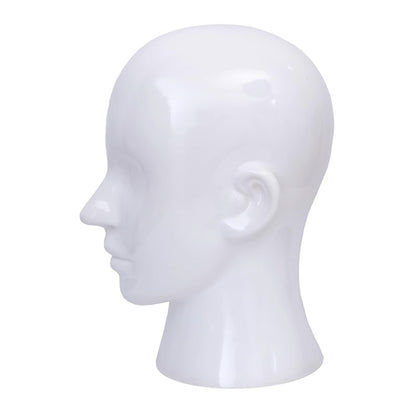 DE-LIANG Glossy Male Mannequin Head Display Stand | Manikin Dress Form | Durable Plastic Wig, Hat, and Accessory Holder for Retail & Home Use