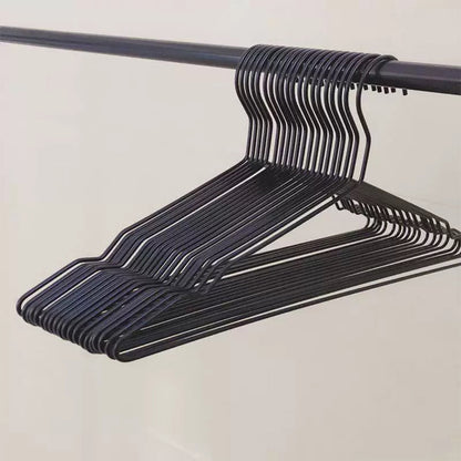 DE-LIANG Black Metal Wire Clothes Hangers, Heavy Duty Coat Hangers, Standard Suit Hangers for Jacket, Shirt, Dress,50pcs