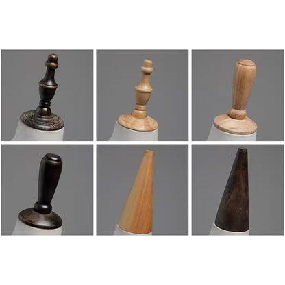 DE-LIANG Wooden Mannequin Head Cap for Clothing Store Boutique Display Dress Form