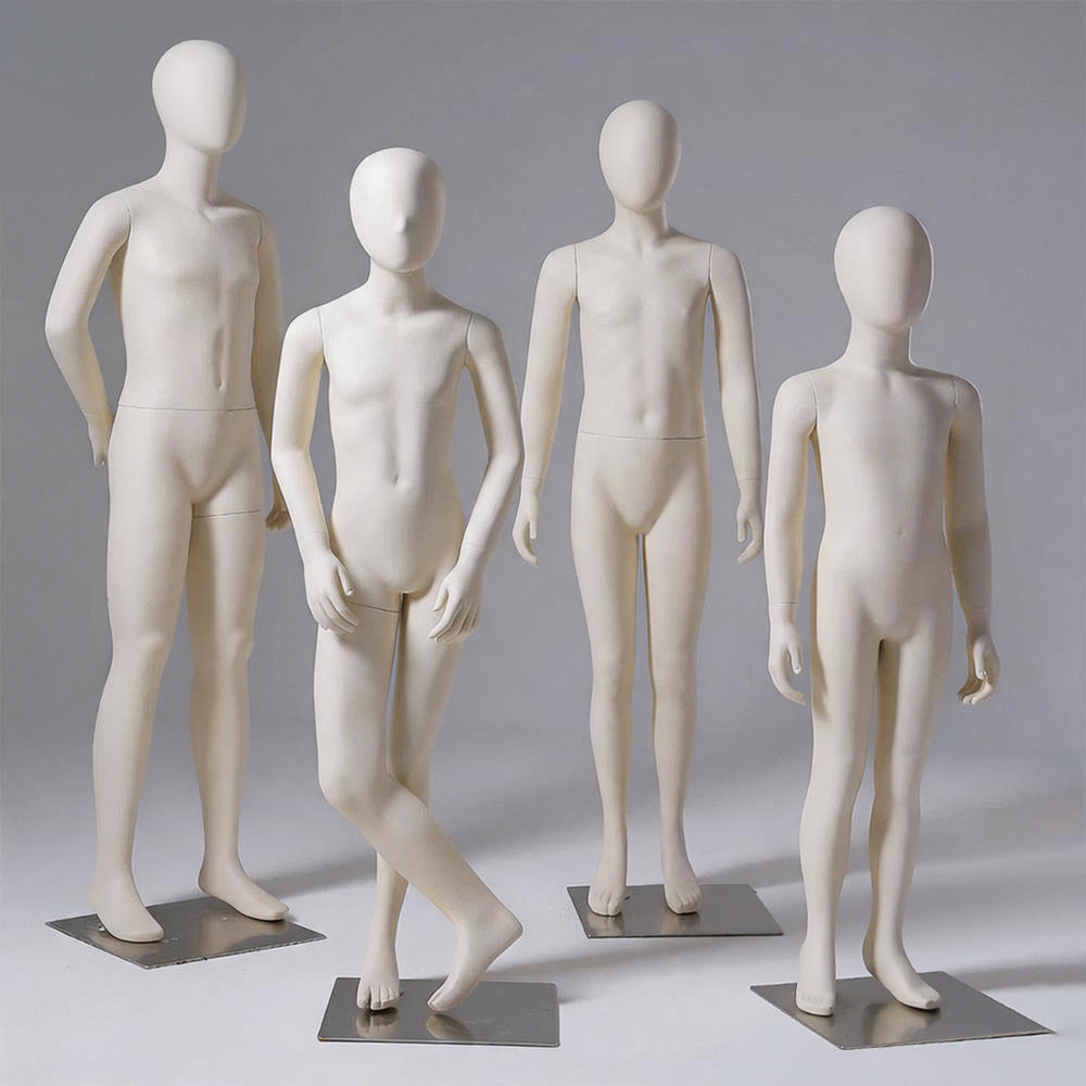 DE-LIANG Kids Full Body Mannequin Ages 4-14 | 6 Sizes Children Clothing Display Form