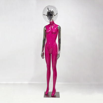 DE-LIANG 3D Holographic Female Mannequin with LED Bluetooth for Retail Window Display