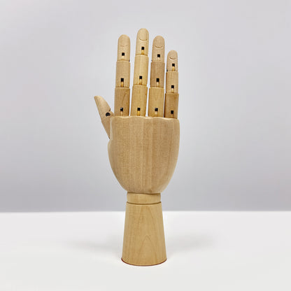 Maniquí de mano de madera de alta calidad, maniquí de mano de madera móvil para mujer, ideal para exhibir guantes, anillos, relojes, collares, gafas de sol, joyas y decoración.