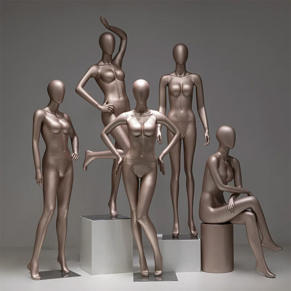 DE-LIANG Full Body Female Mannequin | Fiberglass Dress Form for Boutique Clothing Display