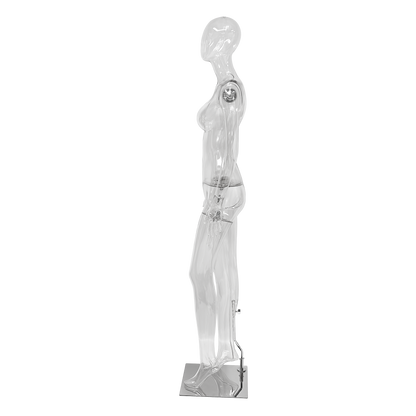 DE-LIANG Transparent Female Mannequin Full Body PE Display for Retail Store Photography