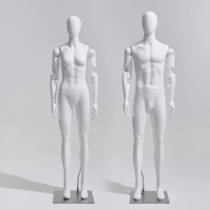 white adjustable full body mannequin for clothing display