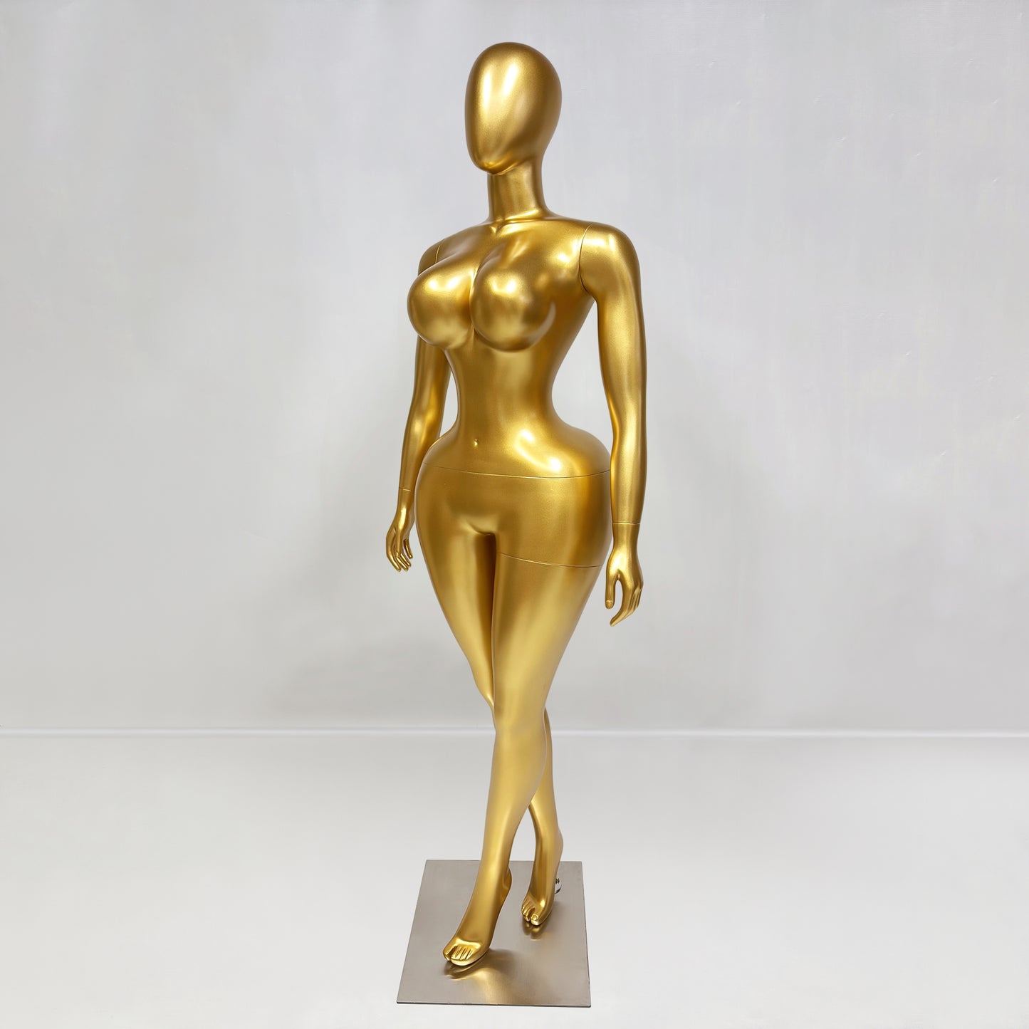 DE-LIANG Female Plus Size Mannequin,Slim Waist Curvy Hip Fiberglass Mannequin,Women Body Mannequin Clothing Display Model