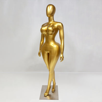 DE-LIANG Female Plus Size Mannequin,Slim Waist Curvy Hip Fiberglass Mannequin,Women Body Mannequin Clothing Display Model