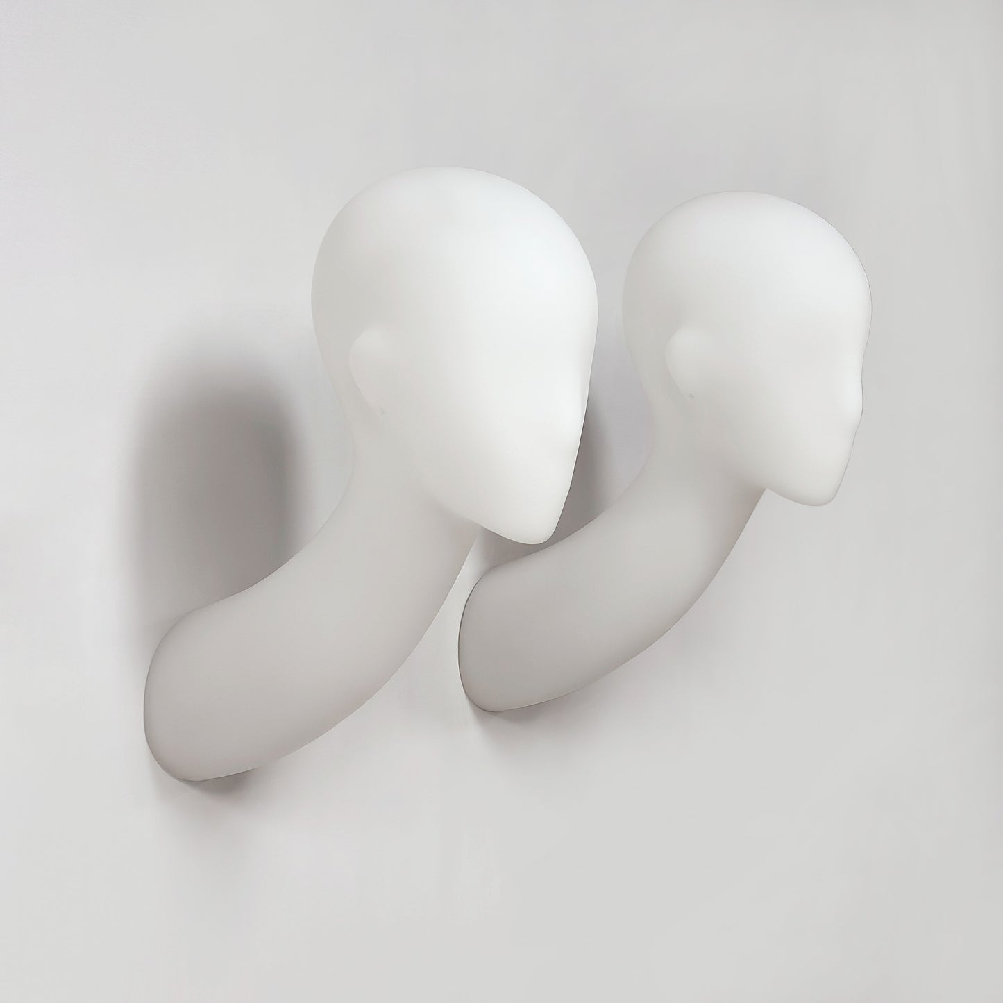 DE-LIANG Female Wall-Mounted Mannequin Head with Long Neck for Wig, Hat & Retail Display