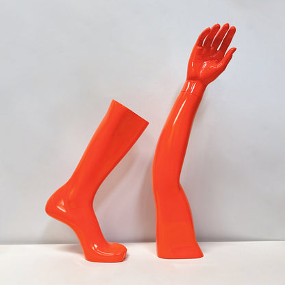 High Quality Male Mannequin Hand,Knee,Leg,Ankle And Foot Protector Props,Orange Mannequin Display Props Use for Retail,Shoe,Socks Display