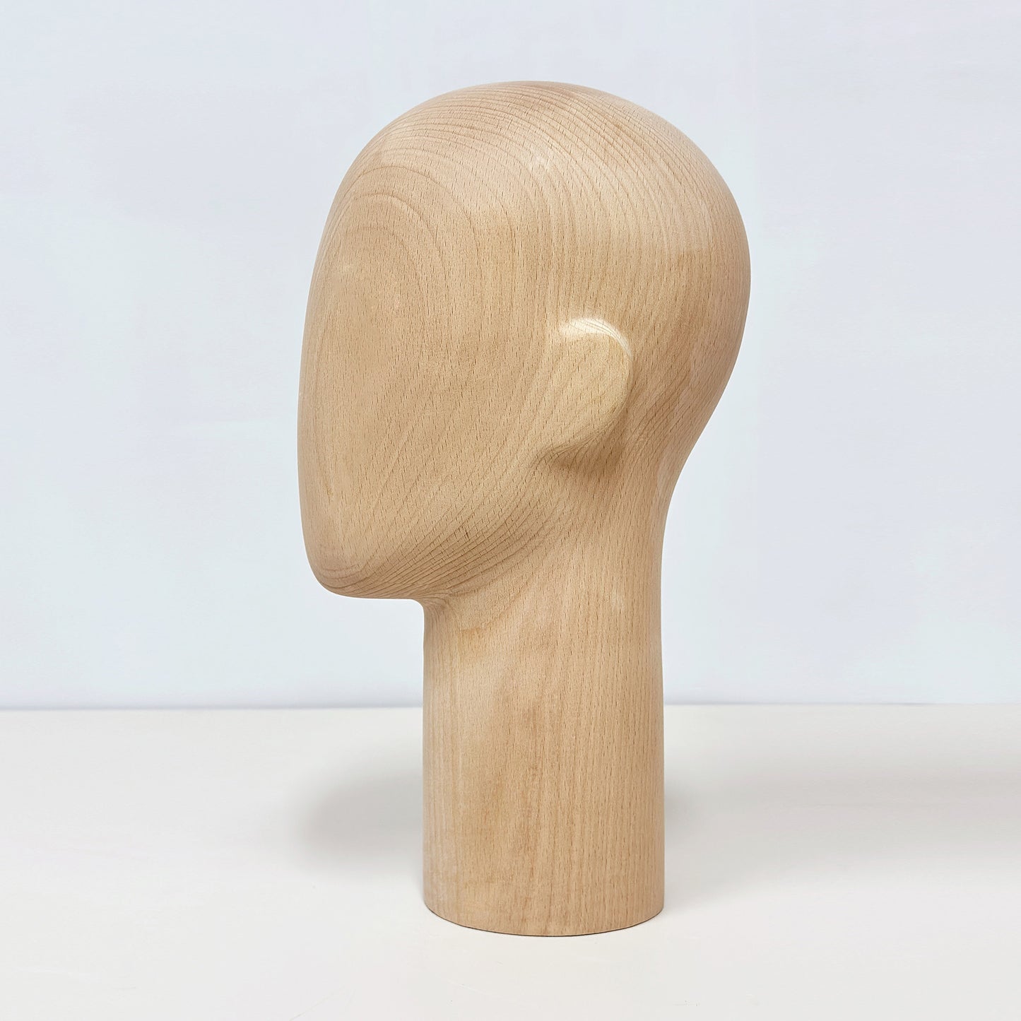 Wooden Mannequin Head Stand | Wig Hat Glasses Tie Display | DE-LIANG