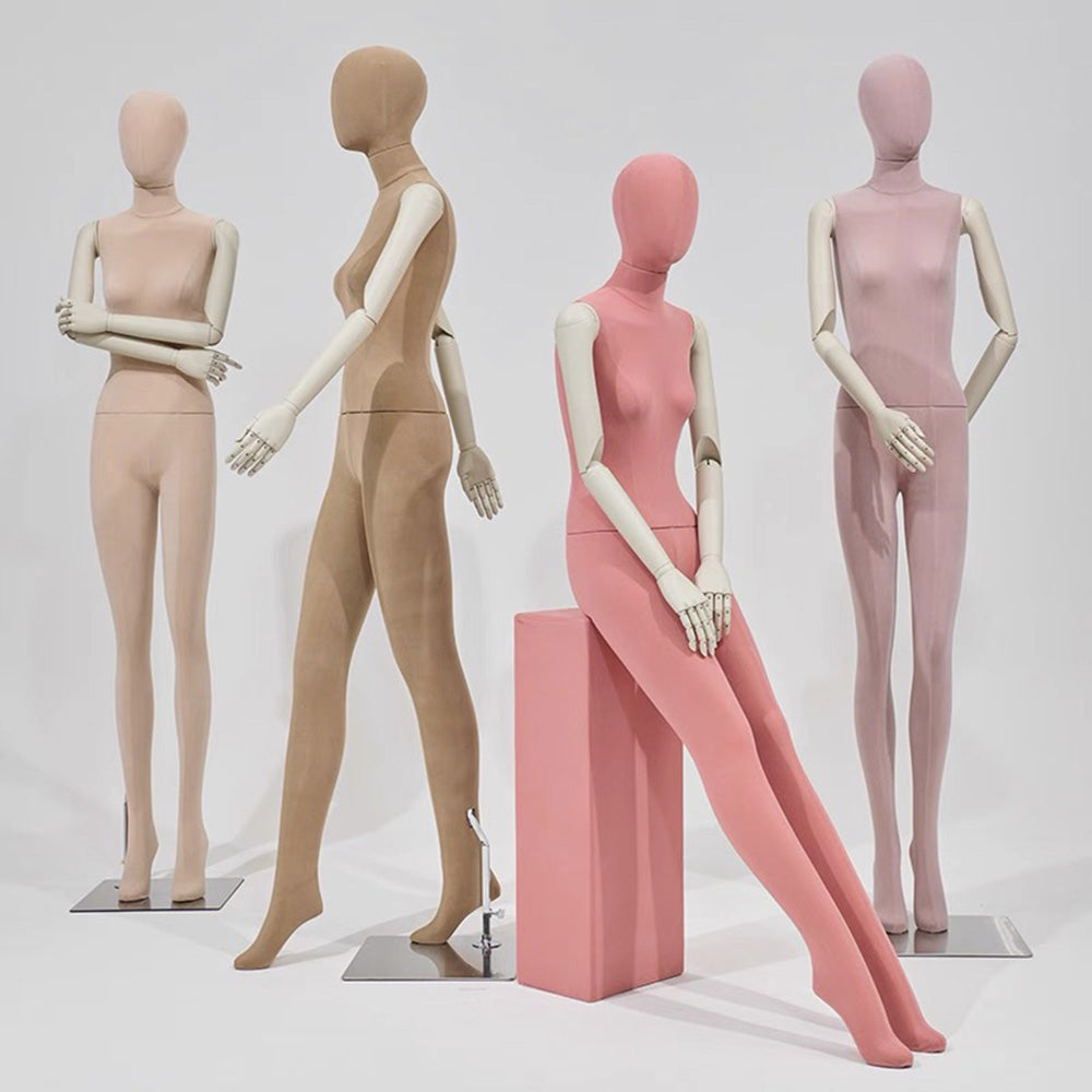 Colorful Suede Female Full Body Mannequin