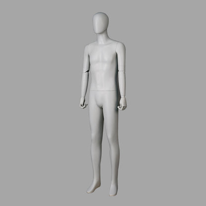 DE-LIANG Luxury Male Full Body Mannequins,Matte White Male Dress Form Display Mannequis with Base,Stand Realistic Model for Clothing Shops