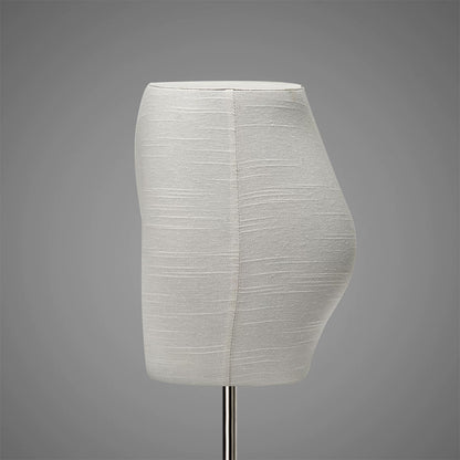 DE-LIANG Female Hip Mannequins – Twill Fabric Dress Form with Mirror Steel Base