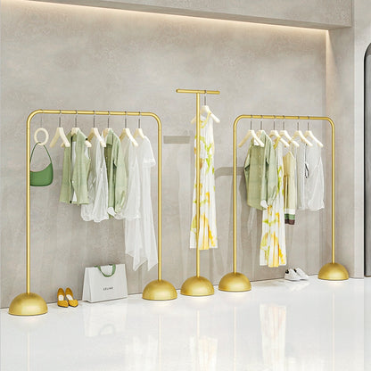 Women's Clothing Store Clothes Display Stand  Floor-Standing Gold Clothes Display Rack Combination Clothing Store Hanger DL218 DE-LIANG