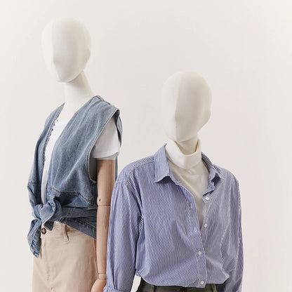 DE-LIANG Mannequin de luxe pour femme grande taille avec bras dorés, mannequin de présentation de torse en daim rose, modèle de présentation de torse de mannequin grande taille