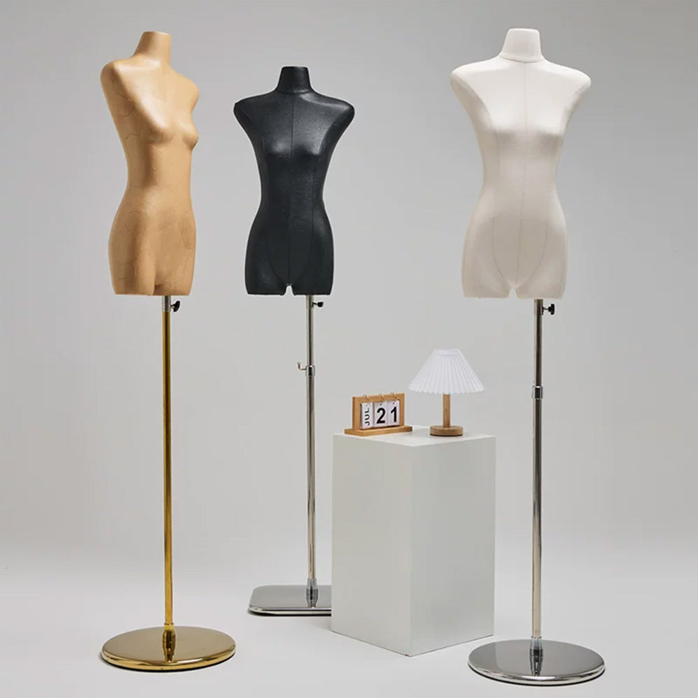 DE-LIANG Slim-Fit Female Mannequin Torso with Gold Base