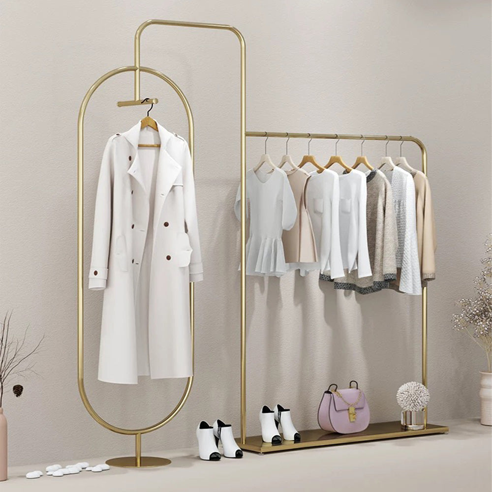 Fashion Clothing Rack,Shoe Rack, Stainless Steel Golden Silver Wire Corner Shelf,Clothes Storage 190cm& 240cm, Welcome Customize Size, 1 pcs