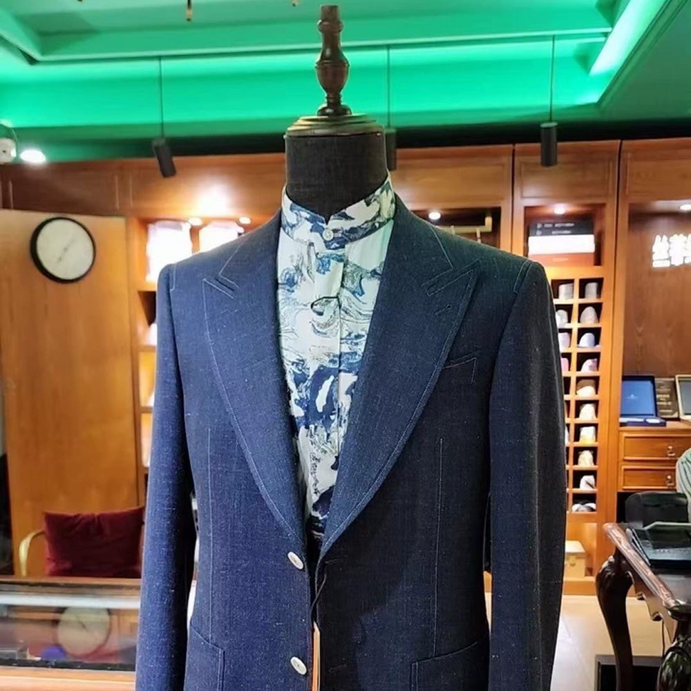 DE-LIANG Male Half Body Mannequin | Poseable Wood Arms Suit Display Dress Form