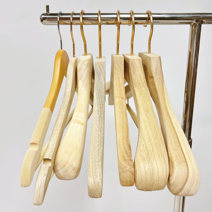 Natural Camphor Wood Hanger Wardrobe Clothing Store Home Suit Clothes Hanging Non-Slip Hanger ,Smooth White Finish Wooden Dress Hangers50pcs
