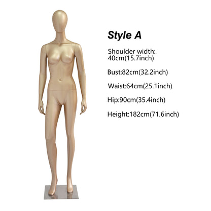 DE-LIANG Rose Gold Female Full Body Mannequin | Fiberglass Boutique Display Dummy