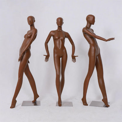 DE-LIANG Mocha Brown Female Full Body Mannequin for Boutique Window Display