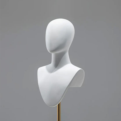 DE-LIANG Cosplay Mannequin Head Stand | Wigs Hats Jewelry | Extra-Long Wig Display