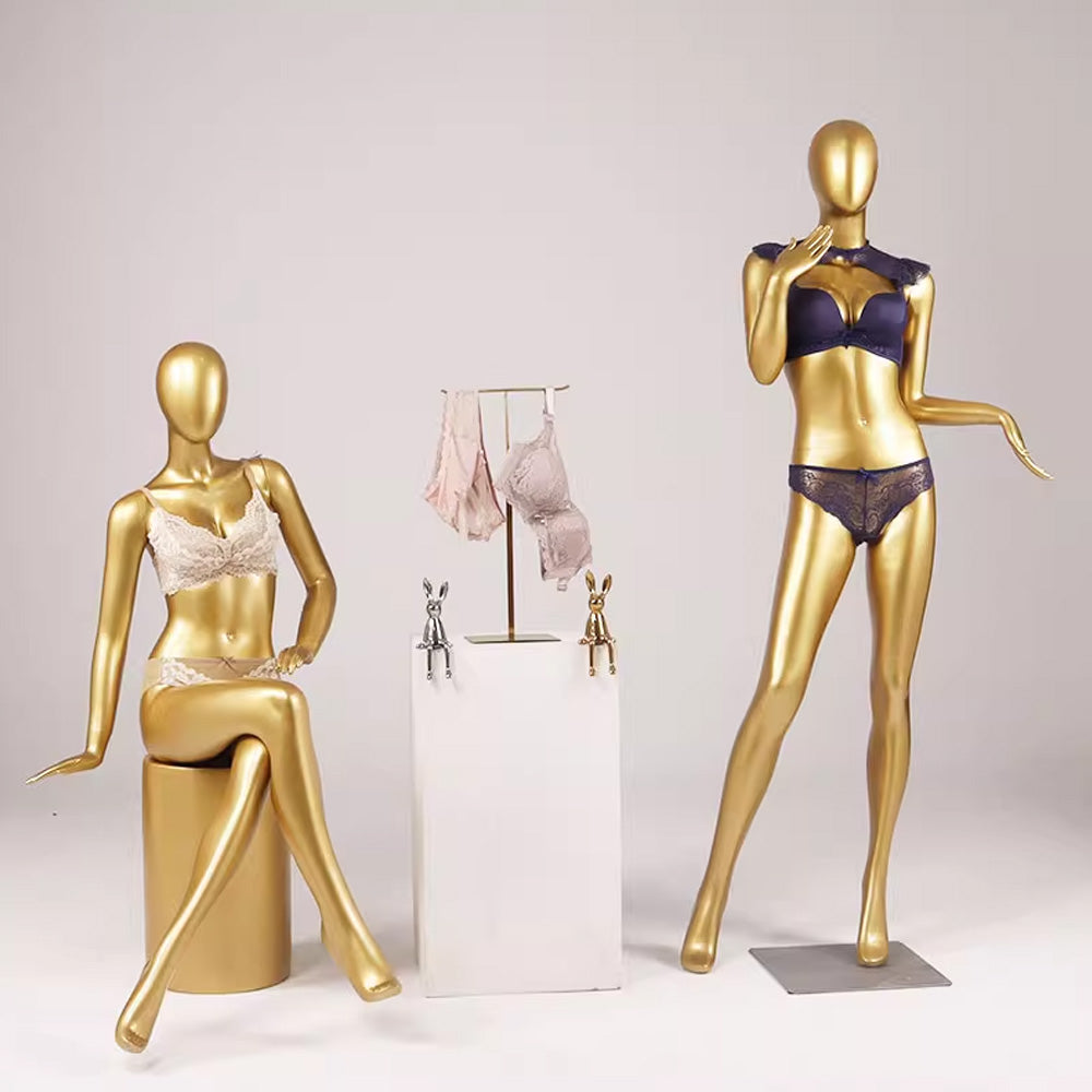 Gold Female Lingerie Mannequin