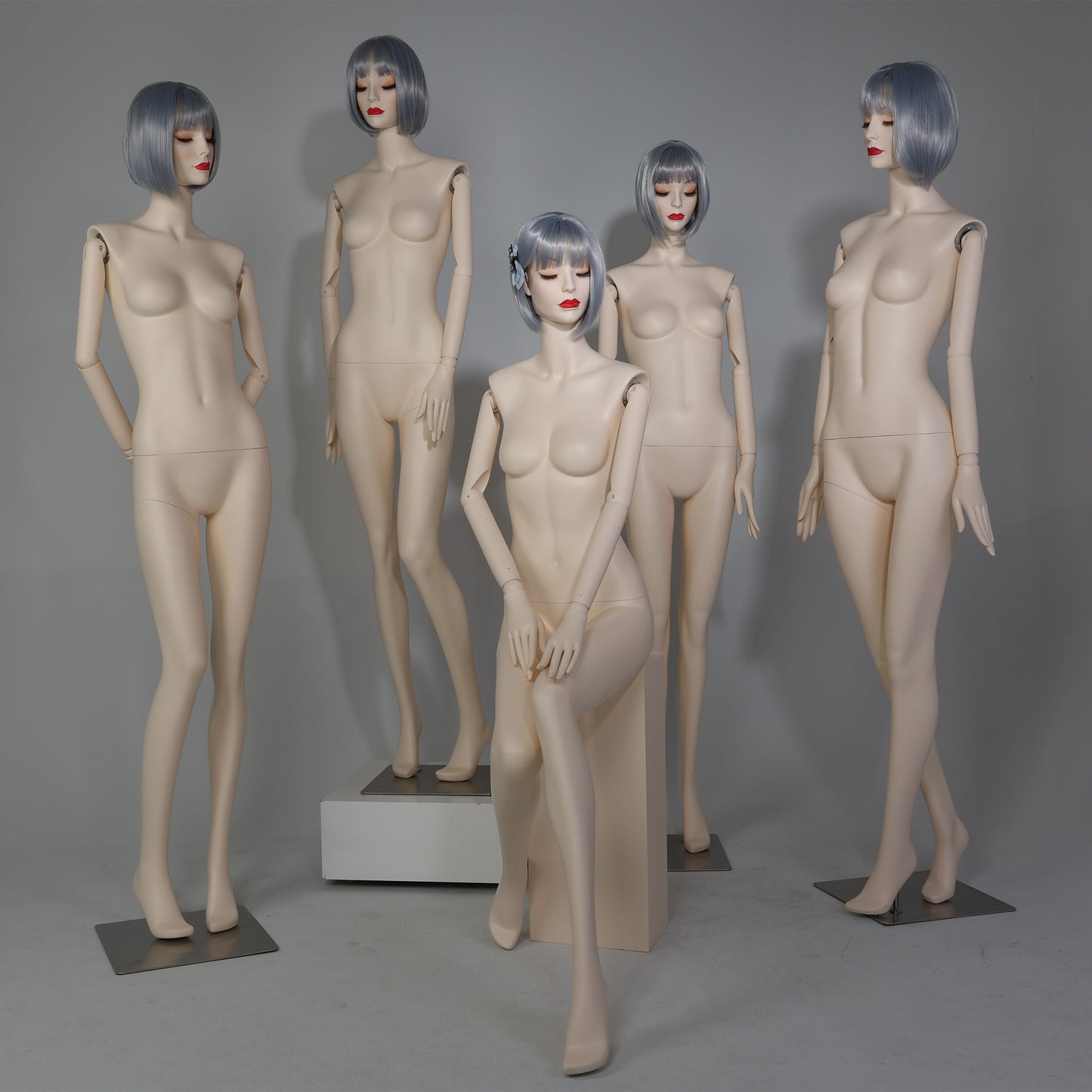 DE-LIANG Makeup Female Full Body Mannequin | Fiberglass Form for Bridal & Fashion Retail