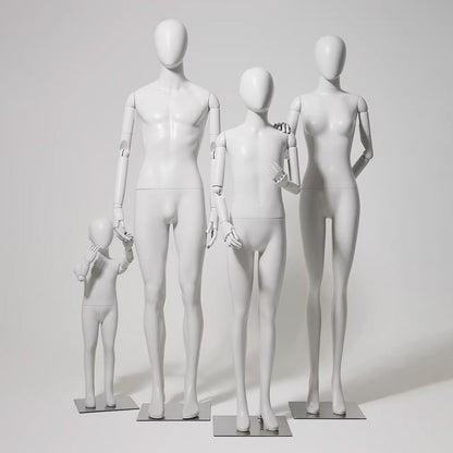 DE-LIANG Gray Youth Mannequin - Full Body Fiberglass Display Forms for Clothing Stores