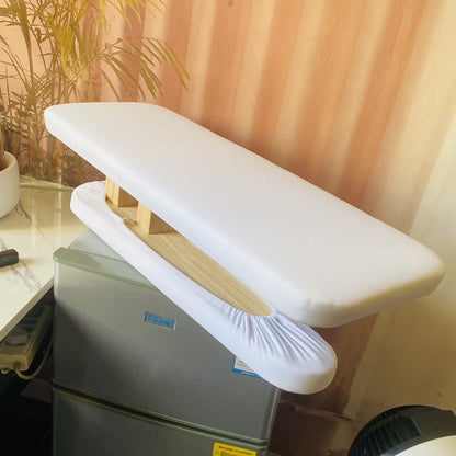 Multi-functional thickened solid wood ironing stool special ironing clothes small ironing table ironing tool household ironing board DLIB36-BEIGE