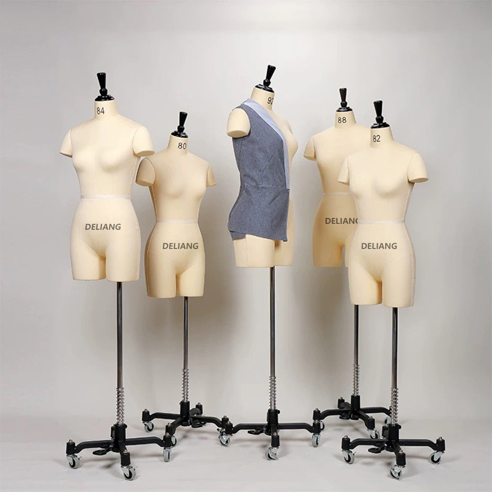 Mannequin de couture pour femme adulte, mannequin de couture, modèle de drapage pour la conception, torse entièrement épinglable avec un bras souple gauche